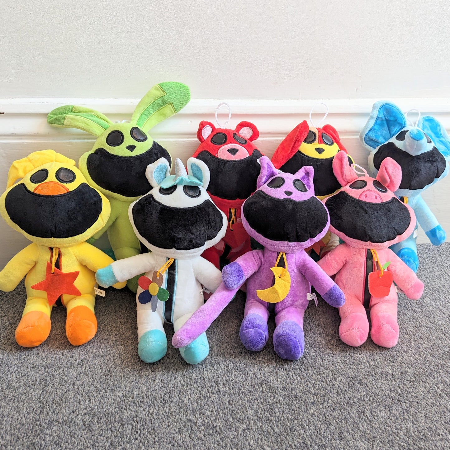 Smiling Critters Plush Set of 8 Stuffed Toys