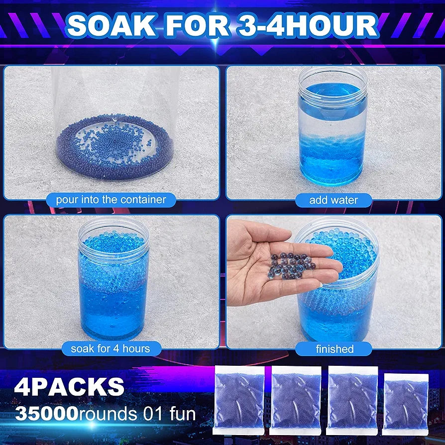 Gel Blaster Ammo 120,000 Bullets - Blue