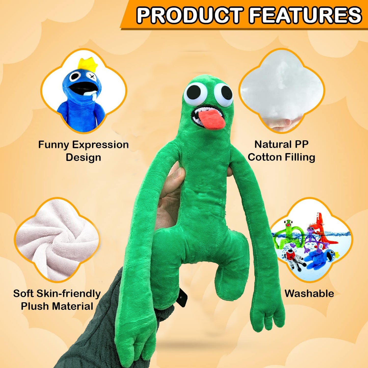 Green Rainbow Friends Plush Teddy Toy