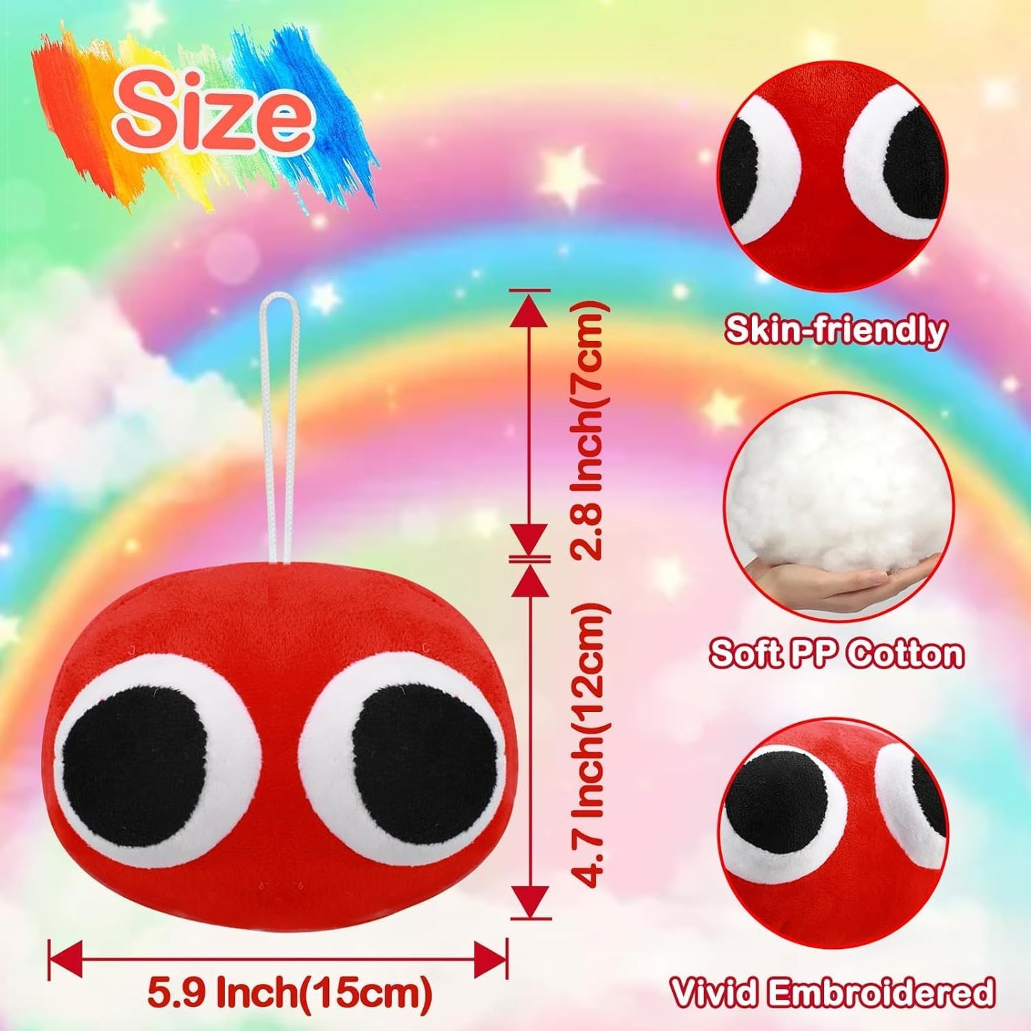 Rainbow Friends Plush Lookies Set of 7 Colours