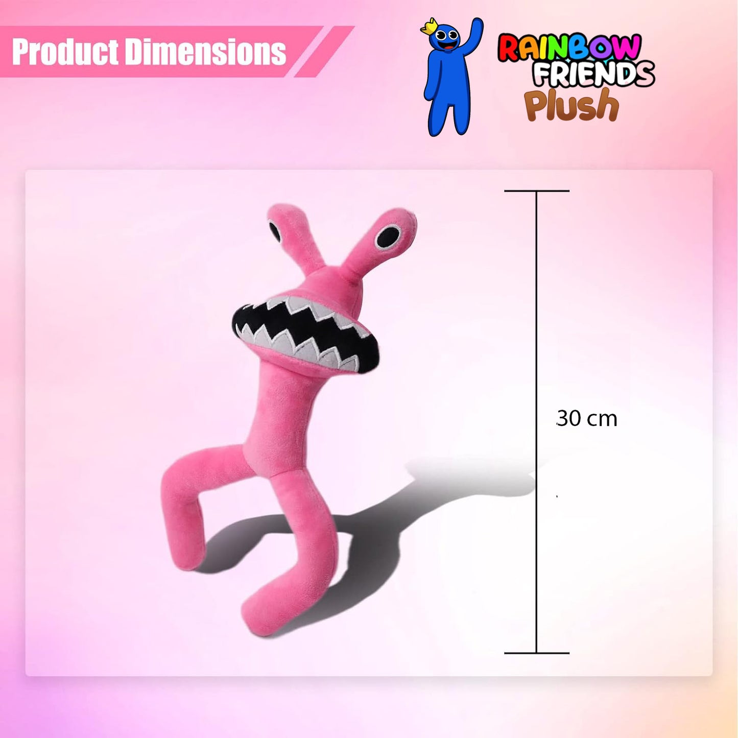 Pink Rainbow Friends Plush Teddy