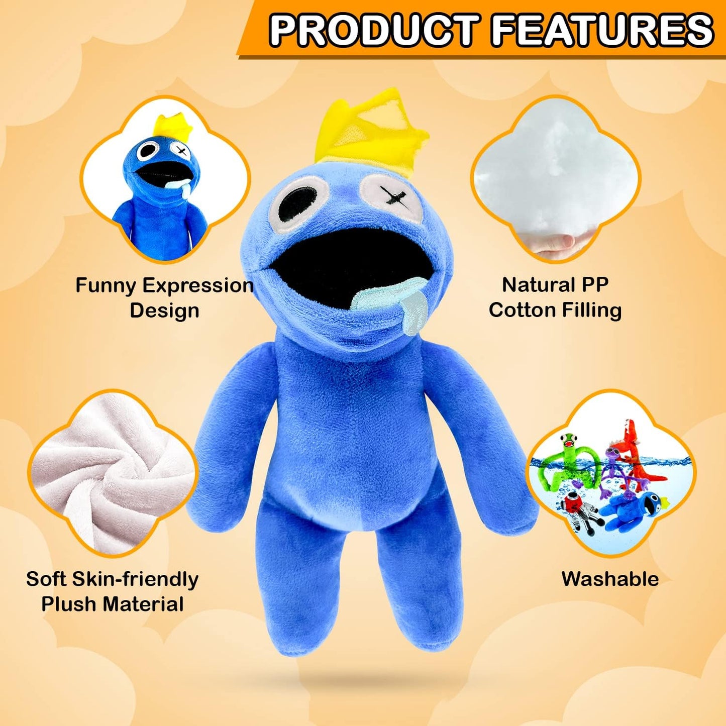 Rainbow Friends Blue Teddy