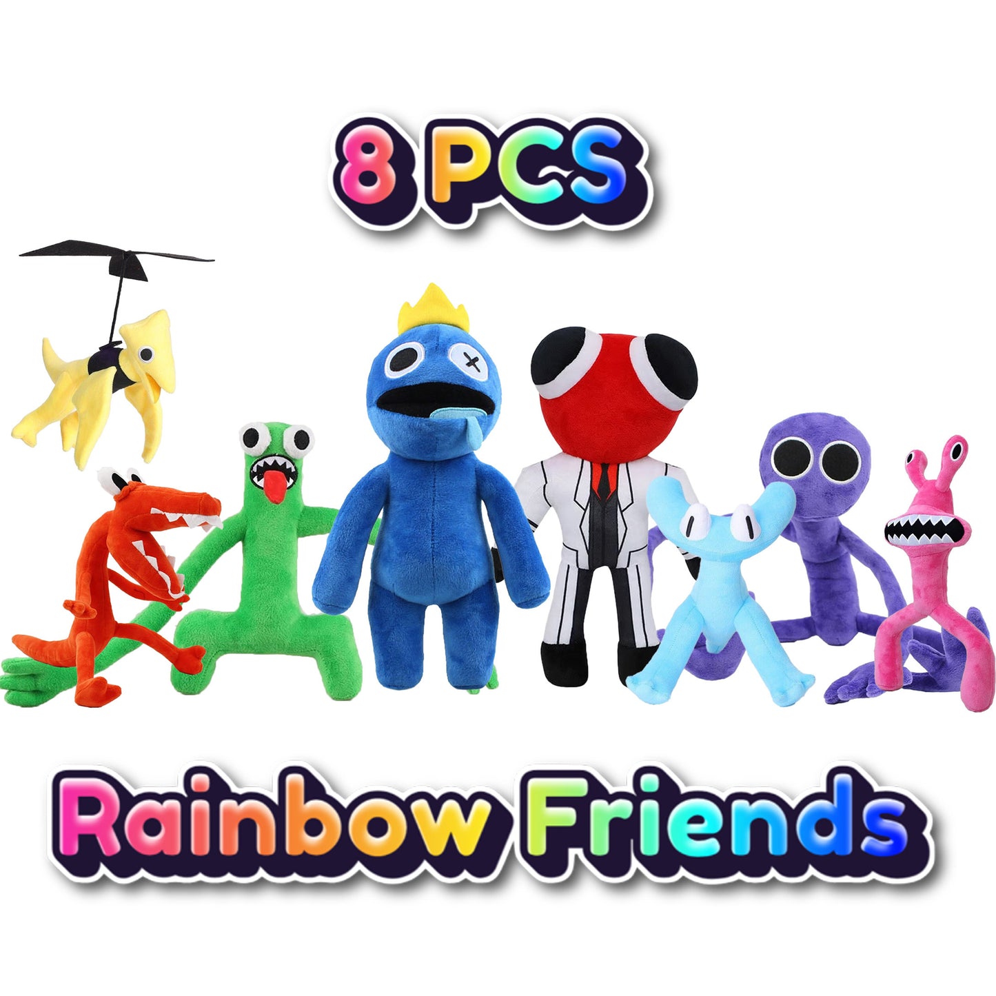 Rainbow Friends Set of 8 Plush Toy
