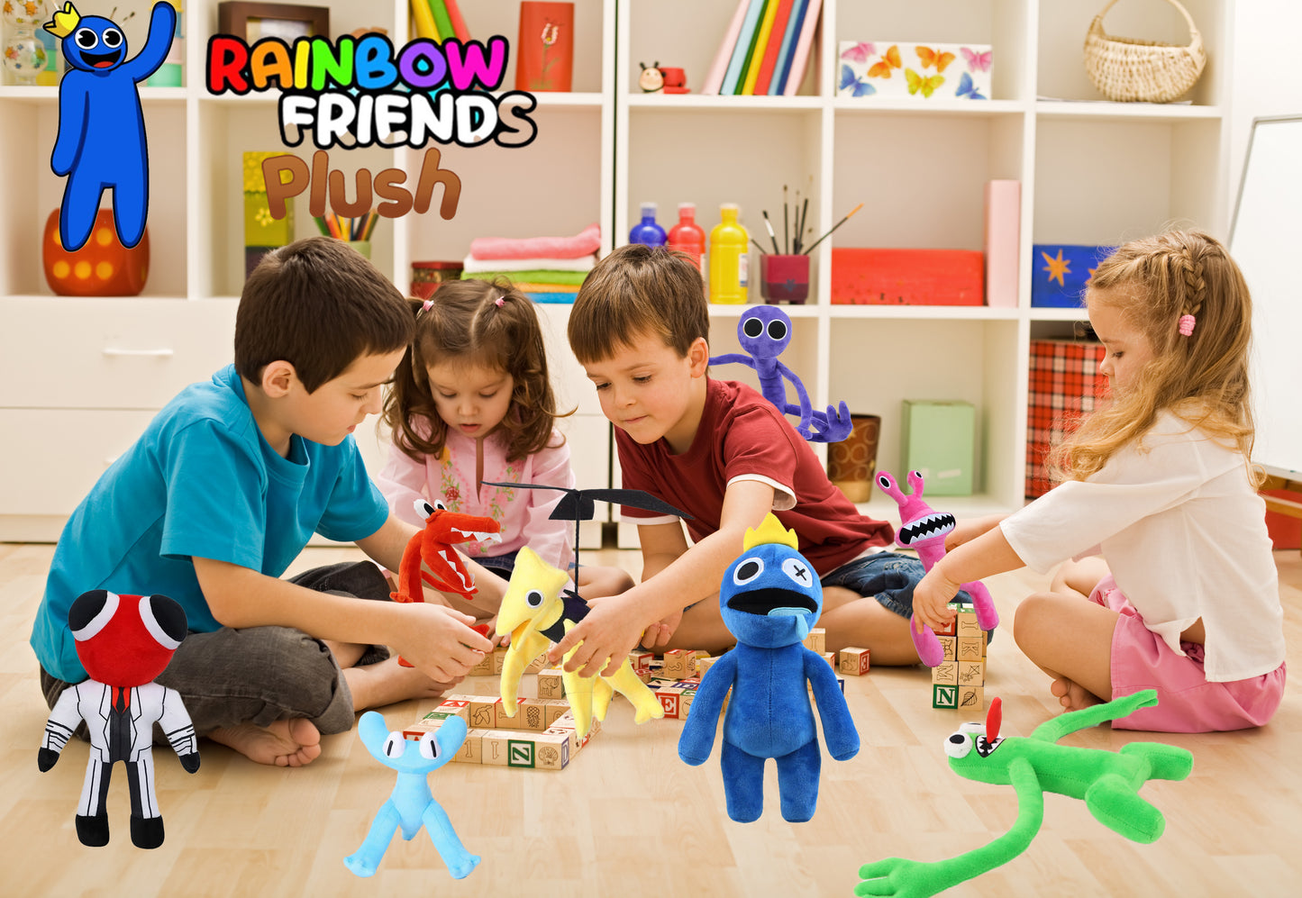 Rainbow Friends Set of 8 Plush Toy