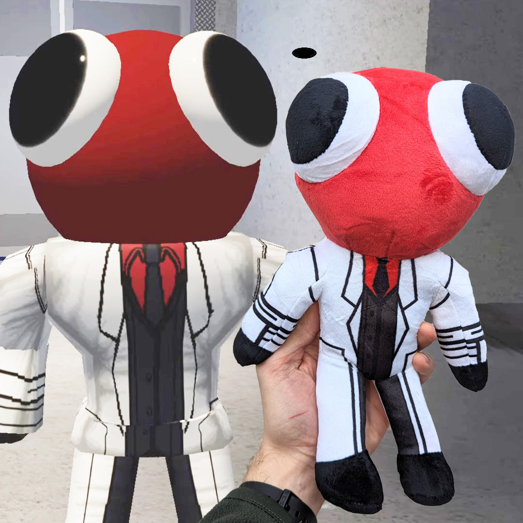 Rainbow Friends Red Plush Teddy